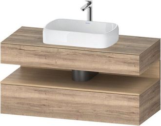 Duravit Duravit - Qatego Consola Mueble Bajo Lavabo, 1 Extra&iacute;ble, 1 Caj&oacute;n
