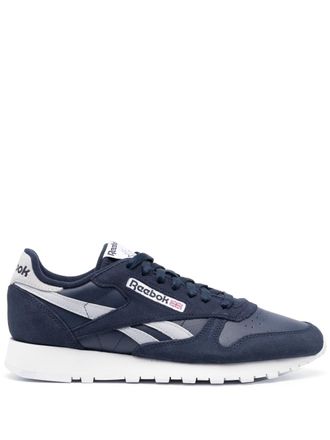 Reebok logo-patch suede sneakers - Blue