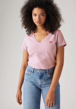 Levi's V-Shirt LEVIS Perfect Tee, Damen, Gr. S (36), lse_chest hit fragra, Jersey, Obermaterial: 100% Baumwolle, Basic, figurbetont h&uuml;ftlang, V-Ausschnitt, a