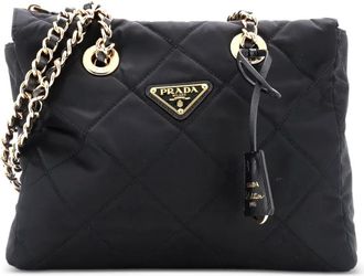 Prada Re-Edition 1995 Chain Quilted Re-Nylon Small tote bag - Zwart