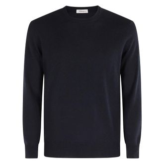 KANGRA Jersey de cuello redondo de lana merino - Knitwear - Hombre - Azul - 3XL