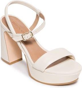 Bernardo Ventura Ankle Strap Platform Sandal in Eggshell Glove Leather at Nordstrom Rack, Size 9.5