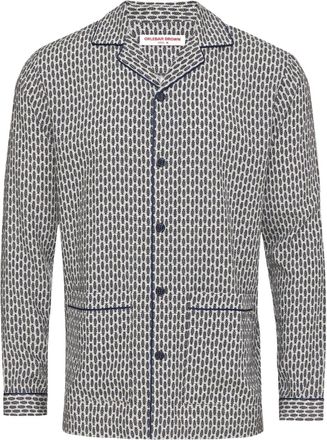 Orlebar Brown Mens Button Down Pajama Top In Chai