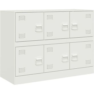 vidaXL Aparador De Acero Blanco 99x39x73 Cm Vidaxl