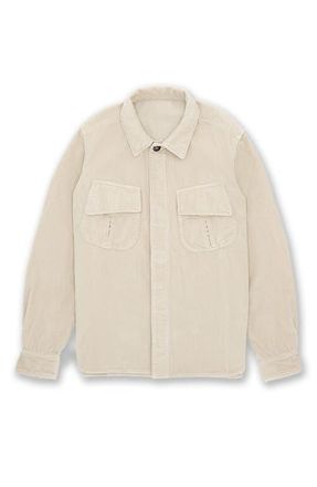 Fortela Short Corduroy Overshirt in Milk at Nordstrom, Size 50 Eu