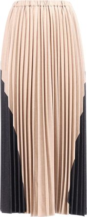 Lorena Antoniazzi Plisse Skirt Two Tone Midi Skirt