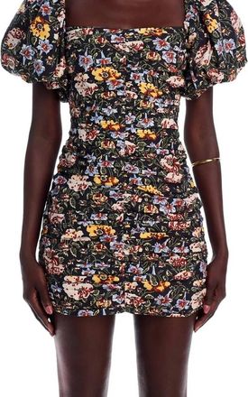 Rhode Resort Suzette Puff Sleeve Min Dress In Blossoming Canopy