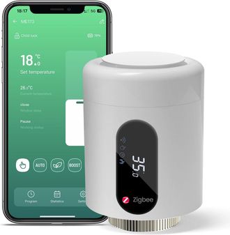 OEM Termostato Inteligente Para Radiador. Termostato Digital. Compatible Con Alexa Y Google Home Para Ahorrar Energ&iacute;a. Programas De Temporizador. F&aacute;cil In