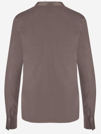 F.it Womens Shirt Stretch Silk - Taupe