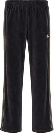 adidas Firebird Velour Trainingsbroek - Heren - Sport - Zwart - Maat: S Katoen
