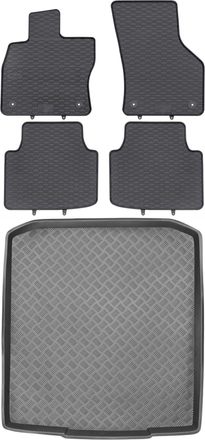 OEM Skoda Superb Iii Kombi A Partir De 2015 Set - Alfombrillas De Goma Para Coche + Alfombrilla Para Maletero