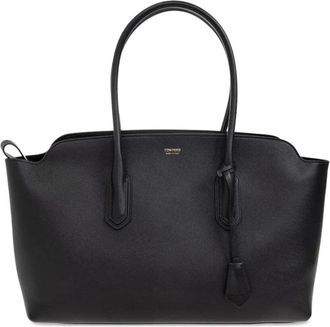 Tom Ford Stijlvolle Leren Schoudertas - Dames - Shoppers - Zwart - ONE Size - Tassen