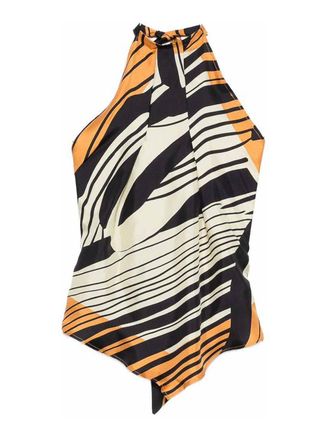 Raquel Diniz Top In Silk With Halterneck