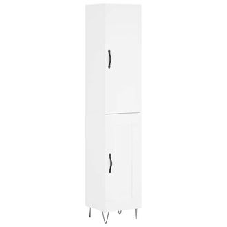 Berkfield Home Highboard White 34.5x34x180 cm Engineered Wood