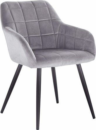 Woltu Woltu - Kitchen Dining Velvet chairs Bedroom chairs Living Room Backrest chairs Grey