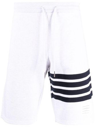 Thom Browne Shorts sportivi con righe - Bianco