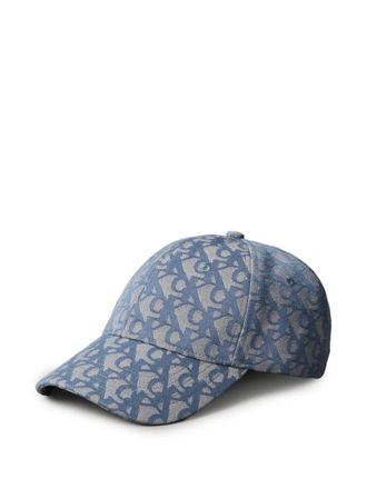 Calvin Klein monogram logo cap - women - Fabric - One Size - Blue