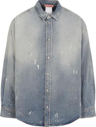 Acne Studios Heren, Overhemden, Blauw, Maat: XL Katoen