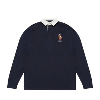 Polo Ralph Lauren Tops, Heren, Blauw, S, Polo Beer & Big Pony Sweater