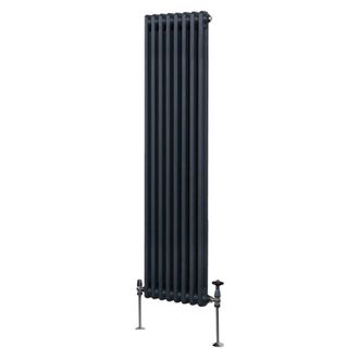 MonsterShop Traditional 2 Column Radiator - 1800 x 382mm - Anthracite Grey