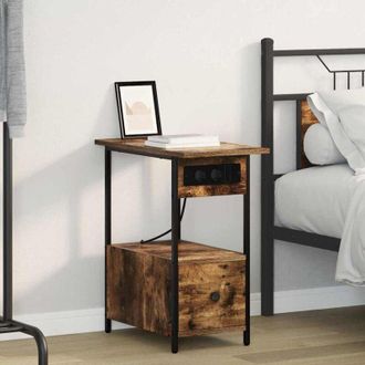 vidaXL Armadio da Notte Rovere fumo 60 x 30 x 61 cm Legno multistrato - Vidaxl