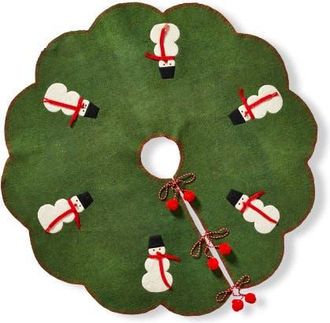 Tag Snowman Tree Skirt Green Multi Wool Christmas Decor at Nordstrom