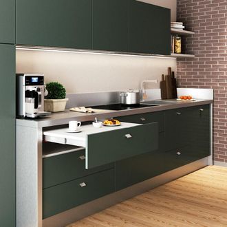 Emuca Gu&iacute;as Para Mesa Extensible Shot, Aluminio, Anodizado Inox - Emuca