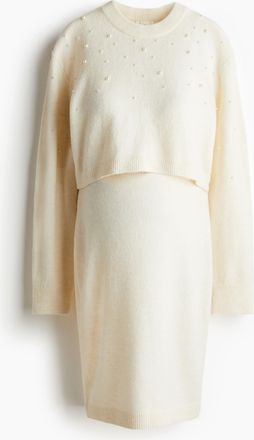 H&M MAMA 2-teiliges Set mit Verzierungen - Beige