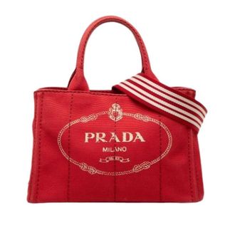 Prada Pre-owned Canvas Satchel - Dames - Pre-owned - Rood - Maat: ONE Size