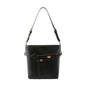 Pinko Belt Classic Bucket Bag - Dames - Schoudertassen - Zwart - ONE Size - Leer - Tassen