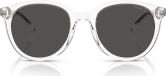 Michael Kors 53mm Round Sunglasses in Clear at Nordstrom