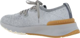Brunello Cucinelli Mens Sneakers Cotton Upper Coke-Atene-Lapis-Grey Ch-Panama-Amber Upper: Trainers Coke/atene/lapis/grey Ch/panama/amber