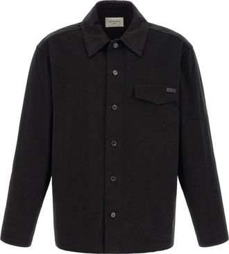 Saint Laurent Overshirt - Heren - Casual Overhemden - Zwart - M - Katoen - Overhemden
