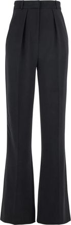 Elisabetta Franchi Broek met wijde pijpen - Dames - Wijde Broeken - Zwart - XL - Polyester - Broeken