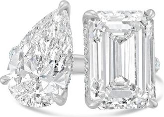 Diana M. Jewels PLATINUM 2 STONE LAB GROWN DIAMOND FASHION RING WEIGHING 6.00 CTS TW