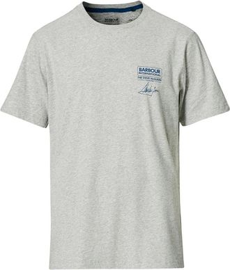 Barbour SMQ Signature T-Shirt Grijs - Heren - T-shirts - Grijs - L - Katoen - Tops
