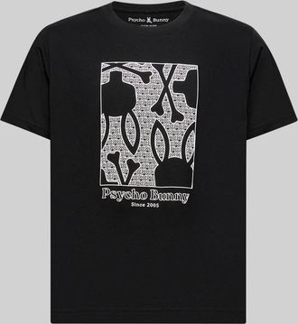 Psycho Bunny Kids Glenn Graphic Tee 001 BLACK / M/10-12