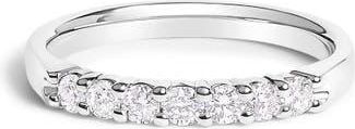 House of Brilliance 14K Gold 1/3 Ctw Diamond 7 Stone Band Ring in White Gold at Nordstrom, Size 4.5