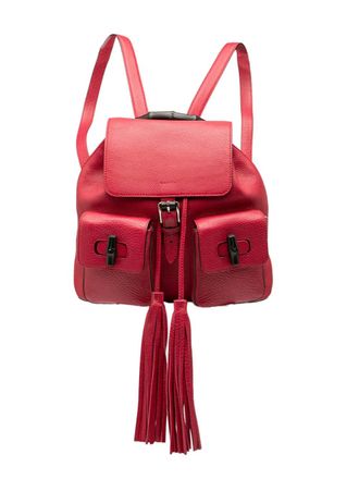 Gucci 2000-2015 Leather Bamboo Tassel backpack - women - Calf Leather/Leather/Bamboo - One Size - Pink