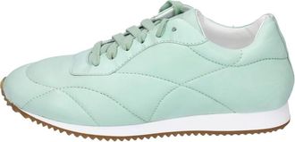 Stokton Leren Dames Sneakers - Dames - Sneakers - Groen - 37 EU - Schoenen