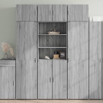 Berkfield Home Highboard Grey Sonoma 70x42.5x185 cm Engineered Wood