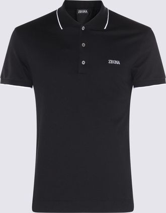 Ermenegildo Zegna Black Cotton Polo Shirt