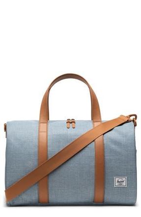 Herschel Novel Recycled Nylon Duffle Bag in Ashley Blue Crosshatch at Nordstrom Rack
