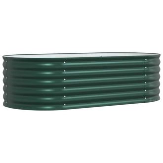 vidaXL Arriate Elevado Verde 160 X 80 X 44 Cm Acero Vidaxl