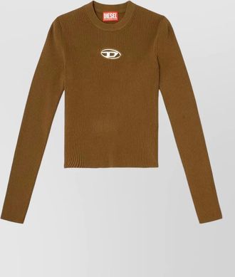 Diesel ribbed slim-fit long-sleeve knitted top