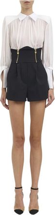Elisabetta Franchi Jumpsuit van georgette en technische stof - Dames - Playsuits - Veelkleurig - XS - Jumpsuits & Playsuits