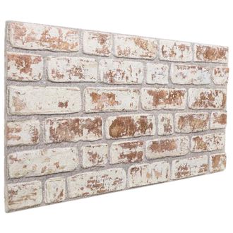 vidaXL Paneles De Pared 10 Pcs Rojo Y Blanco 100 X 50 Cm Espuma Eps Vidaxl
