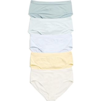 Nordstrom Rack Seamless 5-Pack Full Briefs in Blue Ancient Multi at Nordstrom Rack, Size X-Small