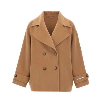 Marella Jassen, Dames, Bruin, XS, Wol, Mlldeserto Korte Jas