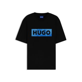 HUGO BOSS Logo-artwork T-shirt in cotton jersey